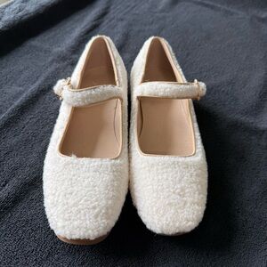 Cozy Cream Mary Jane Flats
